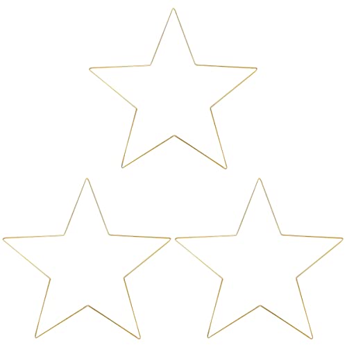 BESPORTBLE 3pcs 11.7inch Star Shaped Dream Catcher Craft Rings Star Macrame Frame Gold Macrame Hoops for Making Wedding Wreath Decor and DIY Craft Dream Catcher