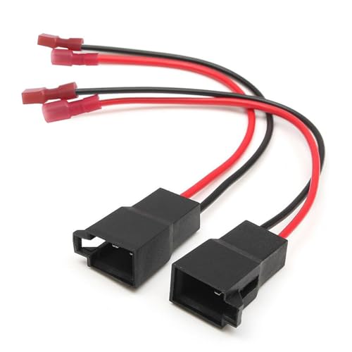 JoyEcho Lot de 2 Adaptateurs Haut Parleur pour Renault, Câble Enceinte Voiture 15cm, Compatible Autoradio Renault, Nissan, VW, Audi, Plug & Play