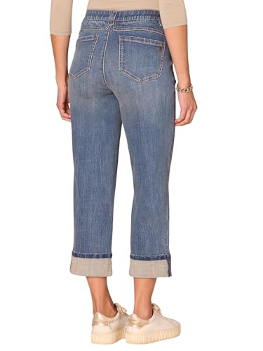 Democracy Women's Ab Solution High Rise Round Up Boyfriend Jean with Cropped Roll Cuff4