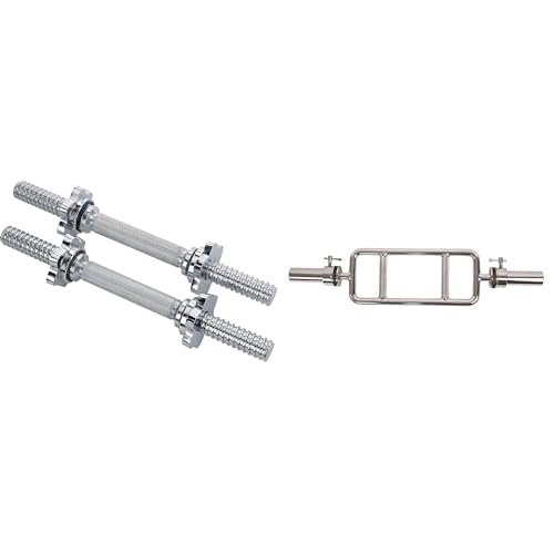 Sunny Health & Fitness 35,5 cm Hantelstangen-Set STDBH-14 + 86cm Olympische Trizepsstange OB-34