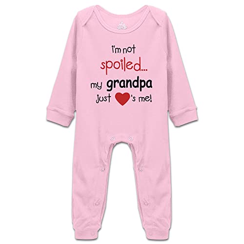 I'm Not Spoiled My Grandpa Just Loves Me Baby Bodysuit Short Sleeve/Sleeveless/Long Sleeve Rompers