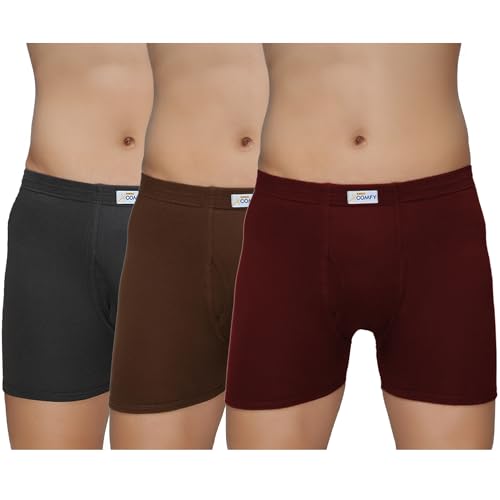 Image of Amul Comfy Men's Trunk Underwear | Soft Outer Elastic | Soft Waistband | Breathable Comfortable Innerwear | Pack of 10 | Color May Vary