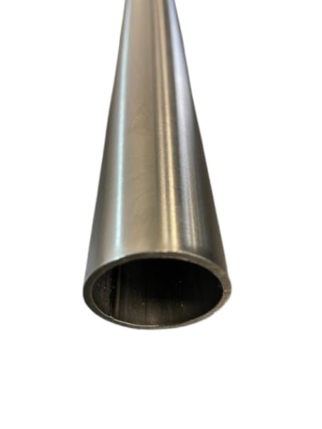 LeMétal – Tube rond inox 304 L brossé - Diamètre au choix (de Ø21.3x2 à Ø60.3x2) et longueur au choix de 50 à 300 cms (Ø30 x2 mm, 180 cms)