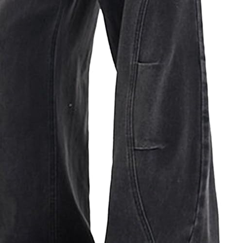 Mens Streetwear Hip Hop Baggy Jeans Wide Leg Skater Denim Pants Loose Long Trousers3