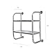 Organize It All 2 Tier Chrome Pipe Mounted Tempered Glass Bathroom Storage Shelf