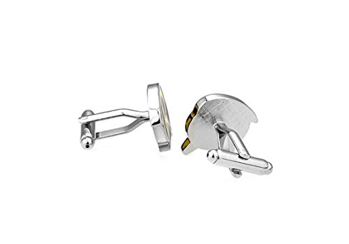 Mancuernillas para hombre KnBoB estilo alfabeto amarillo
