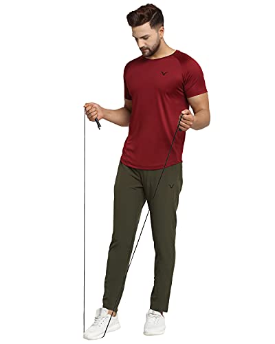 Image of Invincible Men's Athleisure Gym Wear Running Workout Training Fitted Track Pants