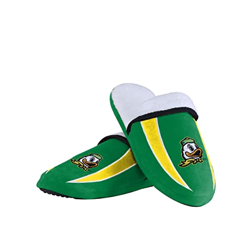 Image of FOCO mens NCAA College Team Logo Sherpa Moccasin Slippers
