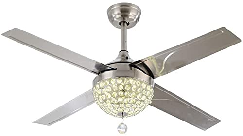 Lampe LED ventilateur de plafond 42 pouces avec télécommande et cristal