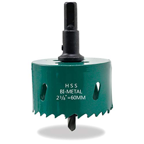 Image of 60mm /2.36 inch Hole Saw BI-Metal Heavy Duty Hole Cutter for Wood Cornhole Boards Plastic Drywall Fiberboard (2-3 /8 Inch Hole Saw)