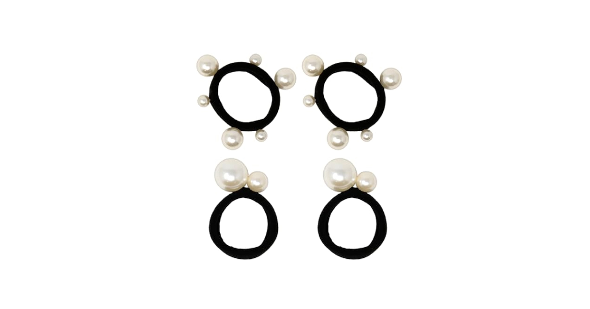 Amazon | MILASIC パールヘアゴム 4本セット 大小2タイプ 上品