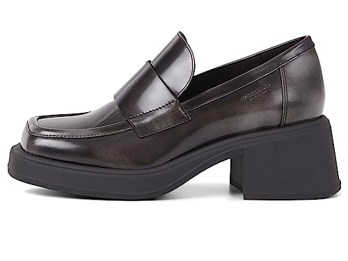 Image of Vagabond Shoemakers Dorah Polish Leather Loafers for Women - Leather Construction - Square Toe