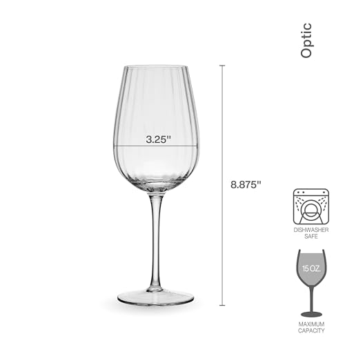 Mikasa-Optic-Set-of-4-White-Wine-Glasses-15-Ounce Mikasa Optic Set of 4 White Wine Glasses 15 Ounce
