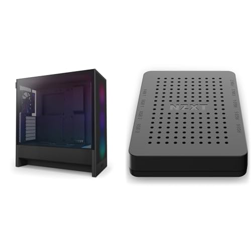 【セット買い】NZXT H5 Flow RGB v2 Black 360mm RGBシングルフレームファン搭載 ミドルタワー ATX PCケース ブラック CC-H52FB-R1 CS9084 + RGB&ファンコントローラー 6RGB&3FAN AC-C