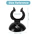 CAPASTEC Aquarium Suction Cup, Aquarium Sucker Clip, Suction Cups Airline Tubing Holder, Fish Tank Accessories for Aquarium Fish Tank, Black, 0.67