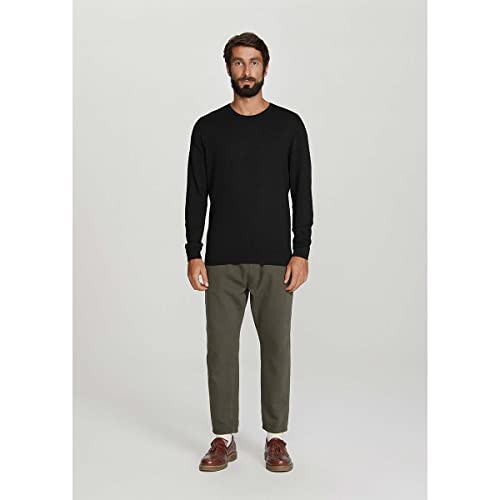 Blusão Básico Masculino Em Tricô De Algodão Preto XG