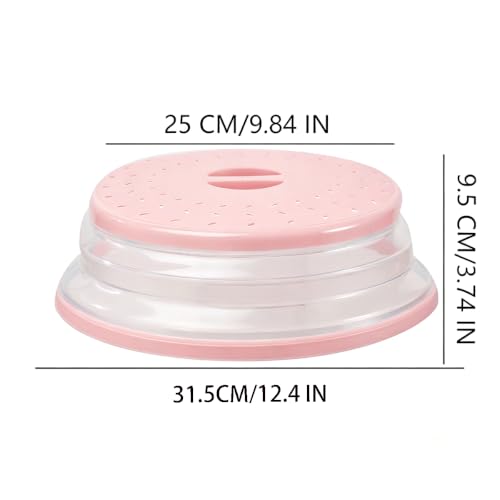 Image of Collapsible Microwave Splatter Cover(12.4 IN,yellow) | Microwave Plate Cover With Steam Vent