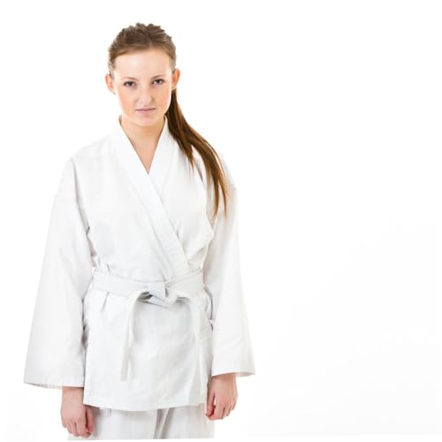 Uniforme de karaté blanc en polyester durable et finitions de qualité supérieure - 3