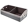 Large Dog Toy Basket With Handle, Foldable Dog Toy Box for Living Room Area, 28.5″ Basket for Dog Toys, Clothes, Organizers and Storage with Hard Board, Anti-slip for Pet Toys (Gray, Large)