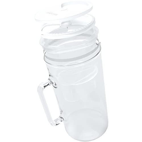 Wessper Glass Water Filter Jug + 1 Water Filter Cartridge, White, 3 Litres - Image 4