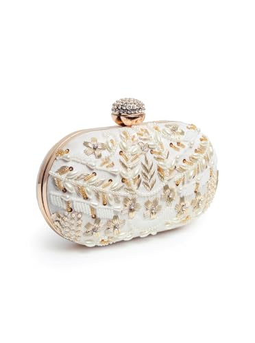 Image of THE TAN CLAN Elizah Zarozi Hand Embroidered Clutches for women Purses Luxury Evening Handbags for ladies