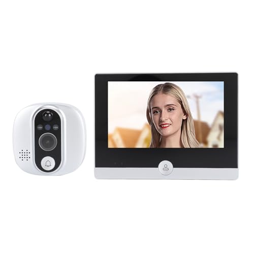 Jectse Peephole Camera, 1080P WIFI Video Door Viewer for Front Door (Silver)