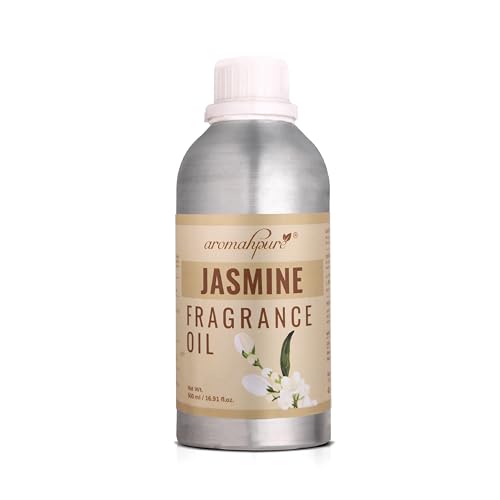 Aromahpure Jasmine Aroma Oil | 500ml Undiluted & Natural | Long-Lasting Scent for Aromatherapy, Candle & Soap Making, Diffusers, Room Freshener, Humidifier, Bathroom Revitalizer & Home Essentials
