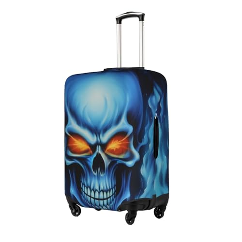 Horror Ghost Skull Printed Luggage Cover Elastic, Washable, Universal Fit 18-32 Inch Travel Suitcase Cover Easy To Identify2