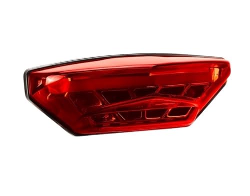 Feu arrière LED universel moto 12V avec clignotant jaune et feu de stop rouge champagne 3 fils