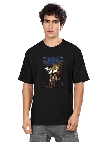 Image of BULLMER Trendy Printed Crew Neck Oversized Concert /Coldplay Tshirt for Men