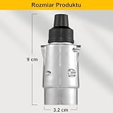 Spurtar 7-Pinowa Wtyczka Przyczepy 12V, Adapter Przyczepy, Akcesoria Przyczepowe Aluminiowe Wtyczka Do Podłączenia Przyczepy 7-Pinowa Złącze Przyczepy Samochód Osobowy Wtyczka Przyczepy