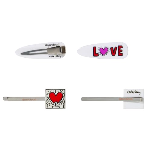 Set de 4 pinzas para cabello Keith Haring Love & Unity miniatura 4