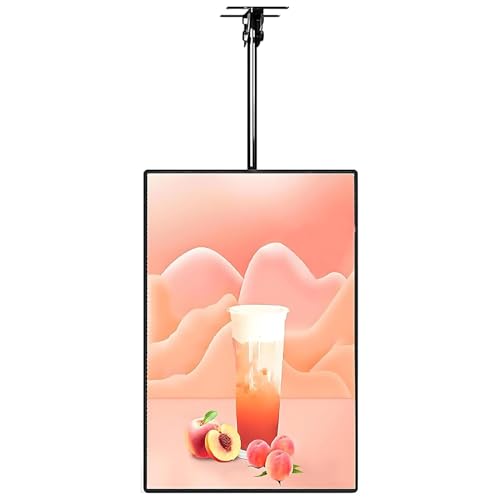 TDSYOCG Tablero de Menú Retroiluminado LED de Ahorro de Energía y Pantalla Digital, Light Box de Marco Ultra Delgado con Snap, Cartel Publicitario de Pared para Restaurantes, Cafeterías y Food