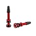 American Classic Bicycle Tubeless Wheels Valve Stems (Anodized Red - 46mm)