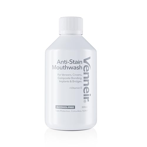 Venneir Anti-Stain Alcohol-Free Mouthwash for Veneers Implants Bonding & Crowns Protects Dental Work Prevents Stains No Discoloration Alcohol-Free Enamel-Safe Vegan Vitamin E & Aloe