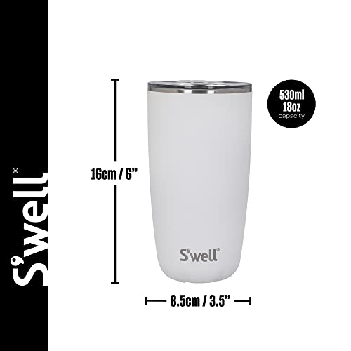 S'well Tumbler with Lid, 530ml, Moonstone, Vacuum-Insulated Travel Cup with Pop-On Lid - Image 4