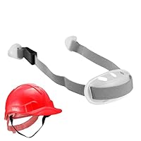 Mentonnière noire avec sangle élastique noire et protège-menton - Mentonnière avec boucles pour la plupart des casques de protection, constructeurs. Woteg