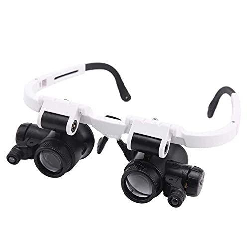 Loupe de coiffure binoculaire YCQYM avec lentilles remplaçables 8X 23x et éclairage LED