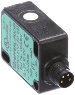 UB250-F77-E2-V31, Sensor, Ultrasonic, Tf: 400kHz, R: 20-250mm, 20-30VDC, 10Hz PNP NO, M8 Conn, 233250