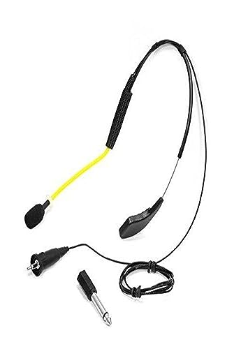 Pyle PMKWR4 Flexible Waterproof/Sweatproof Headset Microphone for Exercise and Fitness, Condensor, Omni-Directional, Standard 3.5mm Connector