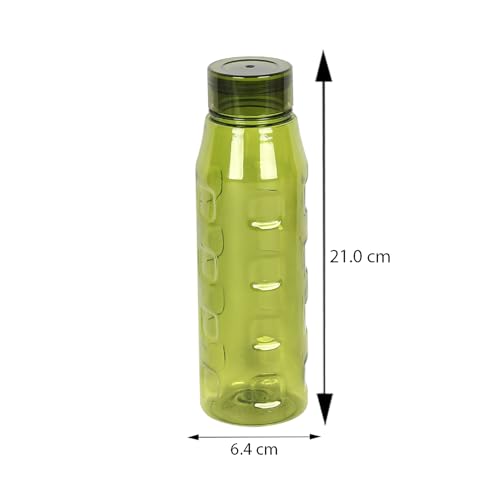 Image of PEARLPET Checker |BPA-free Plastic Water Bottle |Lightweight, Leak-Proof & Freezer Safe |Set of 4 Pcs (Each 500ml) Multicolor