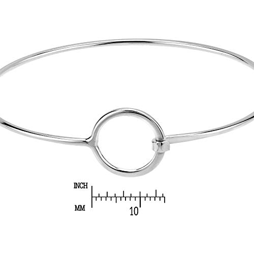 Bracelet argent sterling 925 chic AeraVida avec fermoir cercle épuré - 4