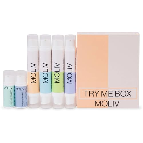 MOLIV Probiotische Hautpflege Reiseset, Miniatur-Set mit lebenden Probiotika, Oleo-Gel 5 ml, Serum 5 ml, Gesichtscremes 4 x 2 ml - Regenerierend, Nährend, Feuchtigkeit, Anti-Aging MOLIV Probiotische Hautpflege Reiseset, Miniatur-Set mit lebenden Probiotika, Oleo-Gel 5 ml, Serum 5 ml, Gesichtscremes 4 x 2 ml - Regenerierend, Nährend, Feuchtigkeit, Anti-Aging