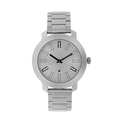 Montre analogique décontractée homme cadran argenté acier NM3120SM01 NN3120SM01