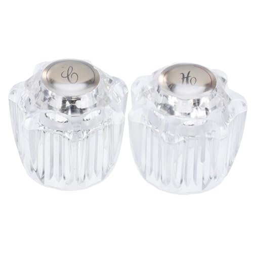 LIFKOME 2個 ユニバーサル蛇口ハンドル 浴槽 シャワー対応 簡単取付プラスチック製取替用ハンドル 快適操作 広い互換性の水栓交換部品