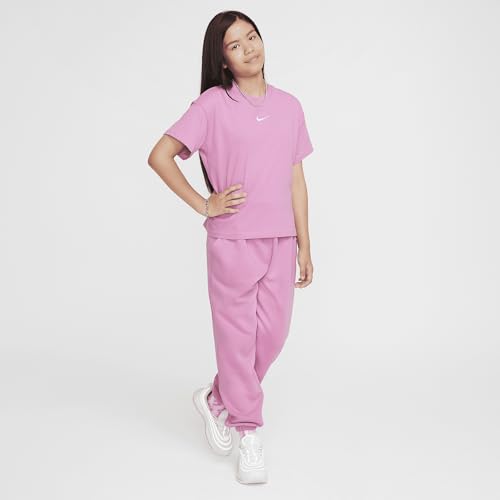 Nike Sportswear Essential Big Kids' (Girls') T-Shirt (Magic Flamingo, FZ5539-646)4