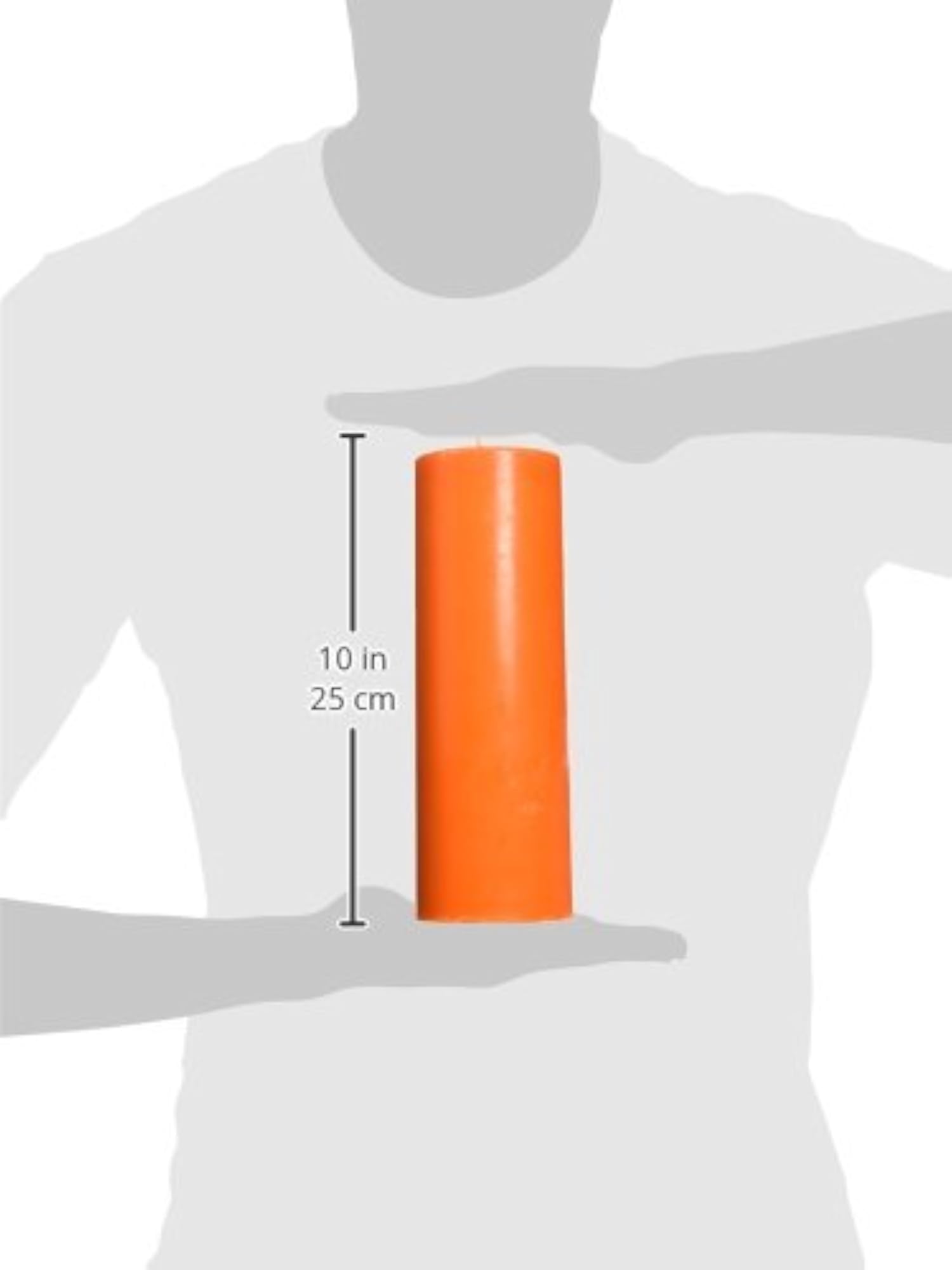 Orange Pillar Candle 3 by 9-Inch