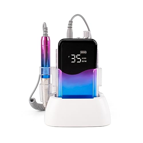 Electric-Nail-Drill-Portable-Nail-Drill-Professional-35000-RPM-Rechargeable-Electric-Nail-File-Machine-E-File-For-Acrylic-Nails-Gel-Polishing-Removing-Cordless-Efile-With-Bits-Kit-For-Manicure-Sal