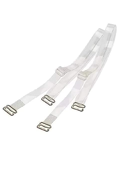 LOURYN KOULYN® Women’s Transparent Plastic Detachable Transparent Straps Bra Strap Plastic Metal Free size Pair -1