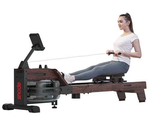 SNODE Water Rowing Machine with Bluetooth, 7.4Gal / 3.6Gal Water Tank Rowing Machine for Home Use, Row Machine Water Resistance